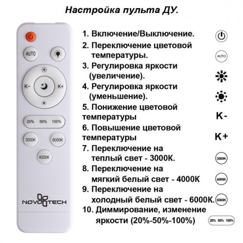 Светильник накладной 358932 Novotech Белый