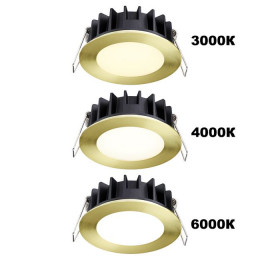 358950 SPOT NT22 270 бронза светлая Встраиваемый светодиодный светильник с переключателем цветовой температуры IP20 LED 3000К\4000К\6000К 10W 220V LAN