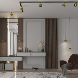 358966 SPOT NT22 272 бронза св. Светильник встраиваемый с перекл. цв. температуры, провод 2м IP20 LED 3000К\4000К\6000К 12W вниз + 3W вверх 110-265V G