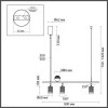 Светильник подвесной 4353/36L Odeon Light Античная бронза