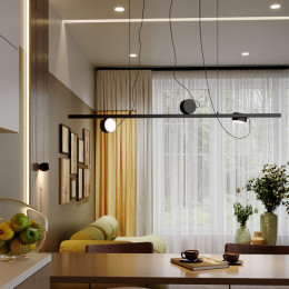 Светильник подвесной 6600/21L Odeon Light Черный