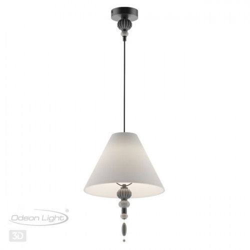 Светильник подвесной 4896/1 Odeon Light Exclusive Черный матовый/светло-серый/серый/молочный