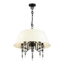 Люстра 4896/5A Odeon Light Exclusive Черный матовый/светло-серый/серый/молочный