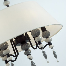 Люстра 4896/5A Odeon Light Exclusive Черный матовый/светло-серый/серый/молочный