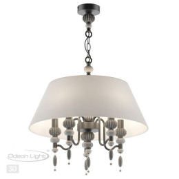 Люстра 4896/5A Odeon Light Exclusive Черный матовый/светло-серый/серый/молочный