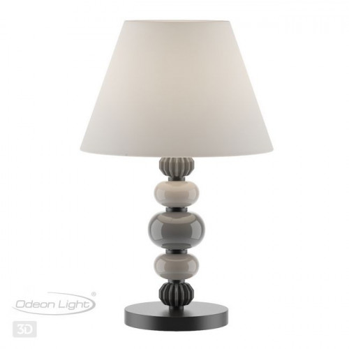 Лампа настольная 4896/1T Odeon Light Exclusive Черный матовый/светло-серый/серый/молочный