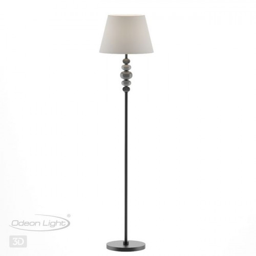 Торшер 4896/1F Odeon Light Exclusive Черный матовый/светло-серый/серый/молочный