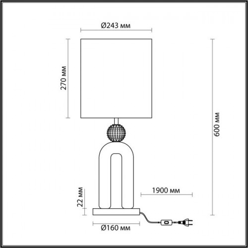 Лампа настольная 5410/1T Odeon Light Exclusive Черный матовый/бежевый/теплый беж