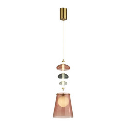 Светильник подвесной 5411/18LA Odeon Light Exclusive Бронзовый/бордовый/серый/белый матовый