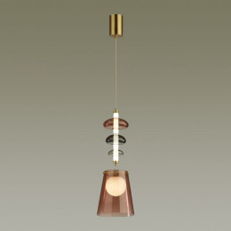 Светильник подвесной 5411/18LA Odeon Light Exclusive Бронзовый/бордовый/серый/белый матовый