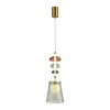 Светильник подвесной 5411/18LB Odeon Light Exclusive Бронзовый/серый/бордовый/белый матовый