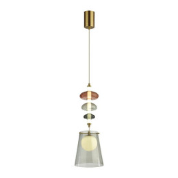 Светильник подвесной 5411/18LB Odeon Light Exclusive Бронзовый/серый/бордовый/белый матовый