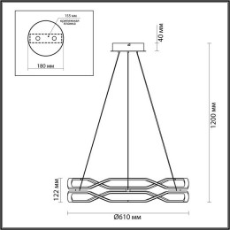 Люстра 5001/45L Odeon Light Никель/хром