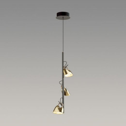 Светильник подвесной 5002/13L Odeon Light Черный хром/золотой/ металл/акрил