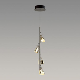 Светильник подвесной 5002/17L Odeon Light Черный хром/золотой/ металл/акрил