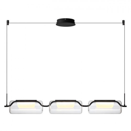 Люстра 5003/30L Odeon Light Черный матовый/прозрачный/стекло