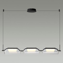 Люстра 5003/30L Odeon Light Черный матовый/прозрачный/стекло
