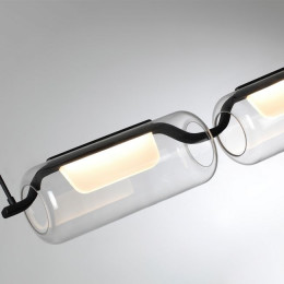 Люстра 5003/30L Odeon Light Черный матовый/прозрачный/стекло