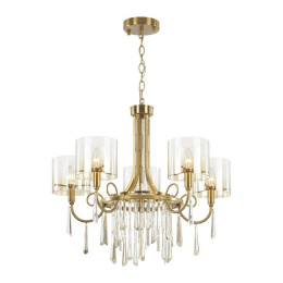 Люстра 4886/5 Odeon Light Exclusive Бронзовый/янтарный/прозрачный
