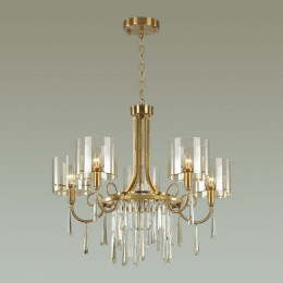 Люстра 4886/5 Odeon Light Exclusive Бронзовый/янтарный/прозрачный
