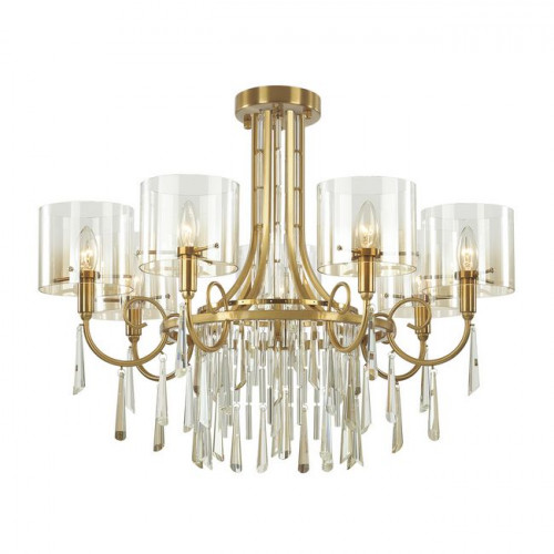 Люстра 4886/7 Odeon Light Exclusive Бронзовый/янтарный/прозрачный