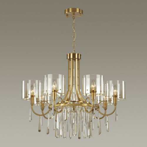 Люстра 4886/7 Odeon Light Exclusive Бронзовый/янтарный/прозрачный