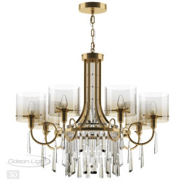 Люстра 4886/7 Odeon Light Exclusive Бронзовый/янтарный/прозрачный