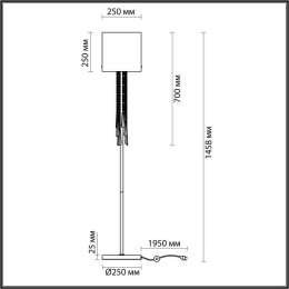 Торшер 4886/1F Odeon Light Exclusive Бронзовый/янтарный/прозрачный