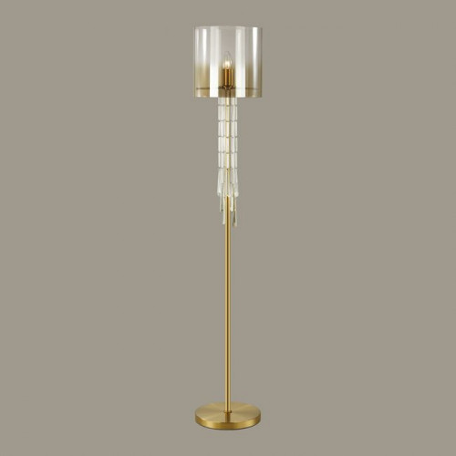 Торшер 4886/1F Odeon Light Exclusive Бронзовый/янтарный/прозрачный