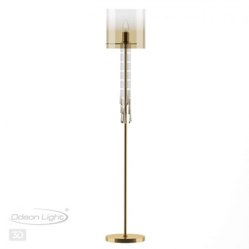 Торшер 4886/1F Odeon Light Exclusive Бронзовый/янтарный/прозрачный
