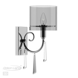 Светильник настенный 4890/1W Odeon Light Exclusive Черный хром/дымчатый/прозрачный