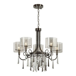 Люстра 4890/5 Odeon Light Exclusive Черный хром/дымчатый/прозрачный