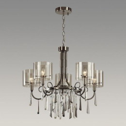 Люстра 4890/5 Odeon Light Exclusive Черный хром/дымчатый/прозрачный