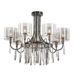 Люстра 4890/7 Odeon Light Exclusive Черный хром/дымчатый/прозрачный