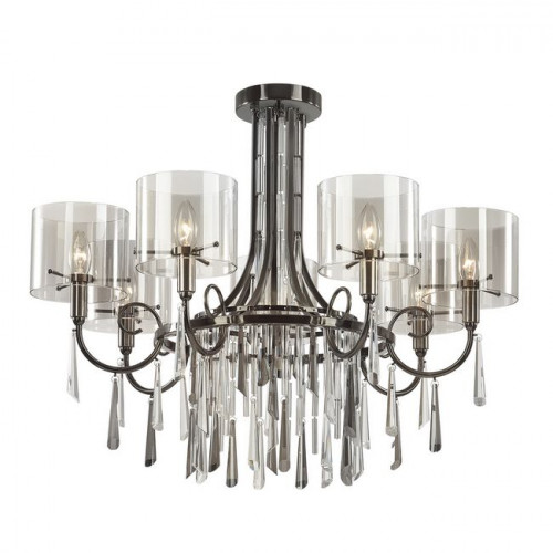 Люстра 4890/7 Odeon Light Exclusive Черный хром/дымчатый/прозрачный