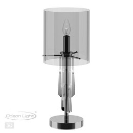 Лампа настольная 4890/1T Odeon Light Exclusive Черный хром/дымчатый/прозрачный
