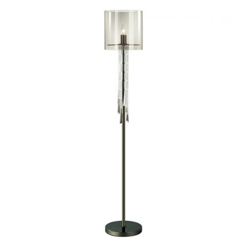 Торшер 4890/1F Odeon Light Exclusive Черный хром/дымчатый/прозрачный