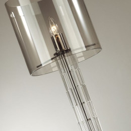Торшер 4890/1F Odeon Light Exclusive Черный хром/дымчатый/прозрачный