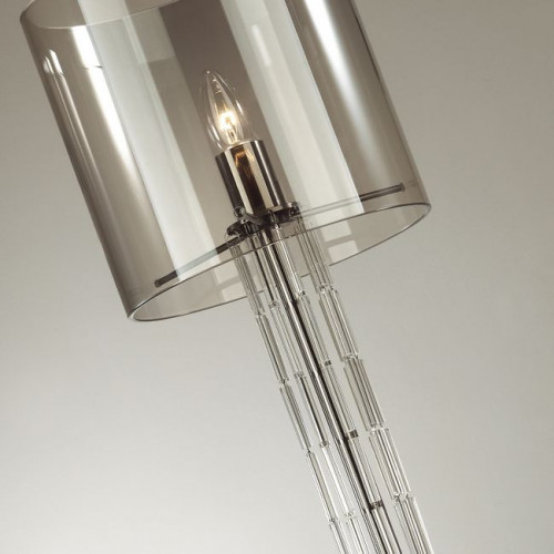 Торшер 4890/1F Odeon Light Exclusive Черный хром/дымчатый/прозрачный