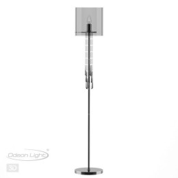 Торшер 4890/1F Odeon Light Exclusive Черный хром/дымчатый/прозрачный