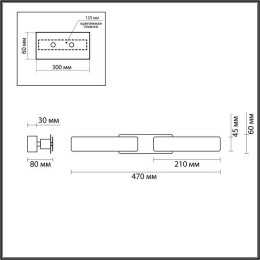 Светильник настенный 4991/9WL Odeon Light Черный/золотой/металл/акрил