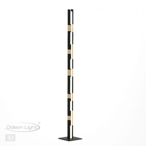 Торшер 4991/36FL Odeon Light Черный/золотой/металл/акрил