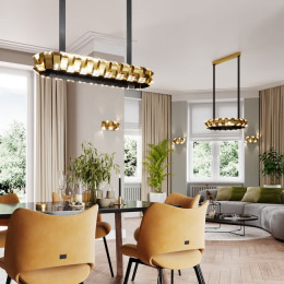 Светильник настенный 4993/12WL Odeon Light Золотой/черный/металл/акрил