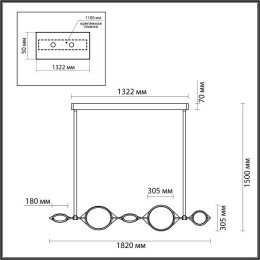 Люстра 4995/50L Odeon Light Матовый золотой/черный/металл/акрил/экокожа