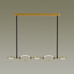 Люстра 4995/50L Odeon Light Матовый золотой/черный/металл/акрил/экокожа