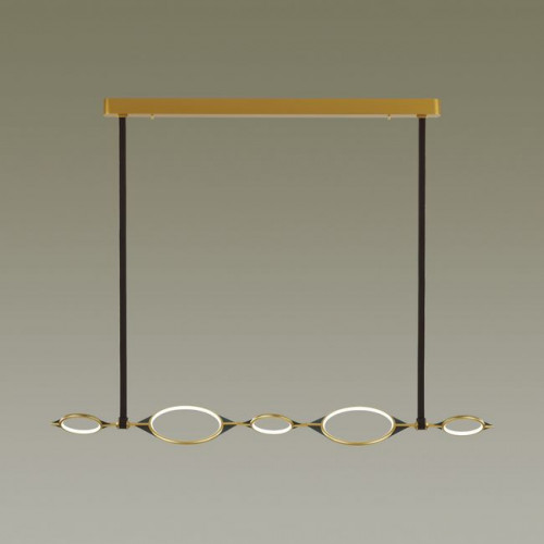 Люстра 4995/50L Odeon Light Матовый золотой/черный/металл/акрил/экокожа