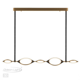 Люстра 4995/50L Odeon Light Матовый золотой/черный/металл/акрил/экокожа