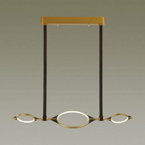 Люстра 4995/40L Odeon Light Матовый золотой/черный/металл/акрил/экокожа