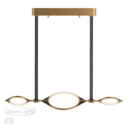 Люстра 4995/40L Odeon Light Матовый золотой/черный/металл/акрил/экокожа