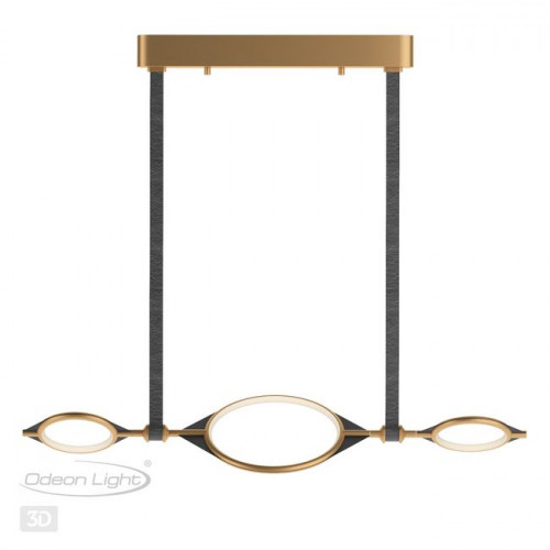 Люстра 4995/40L Odeon Light Матовый золотой/черный/металл/акрил/экокожа